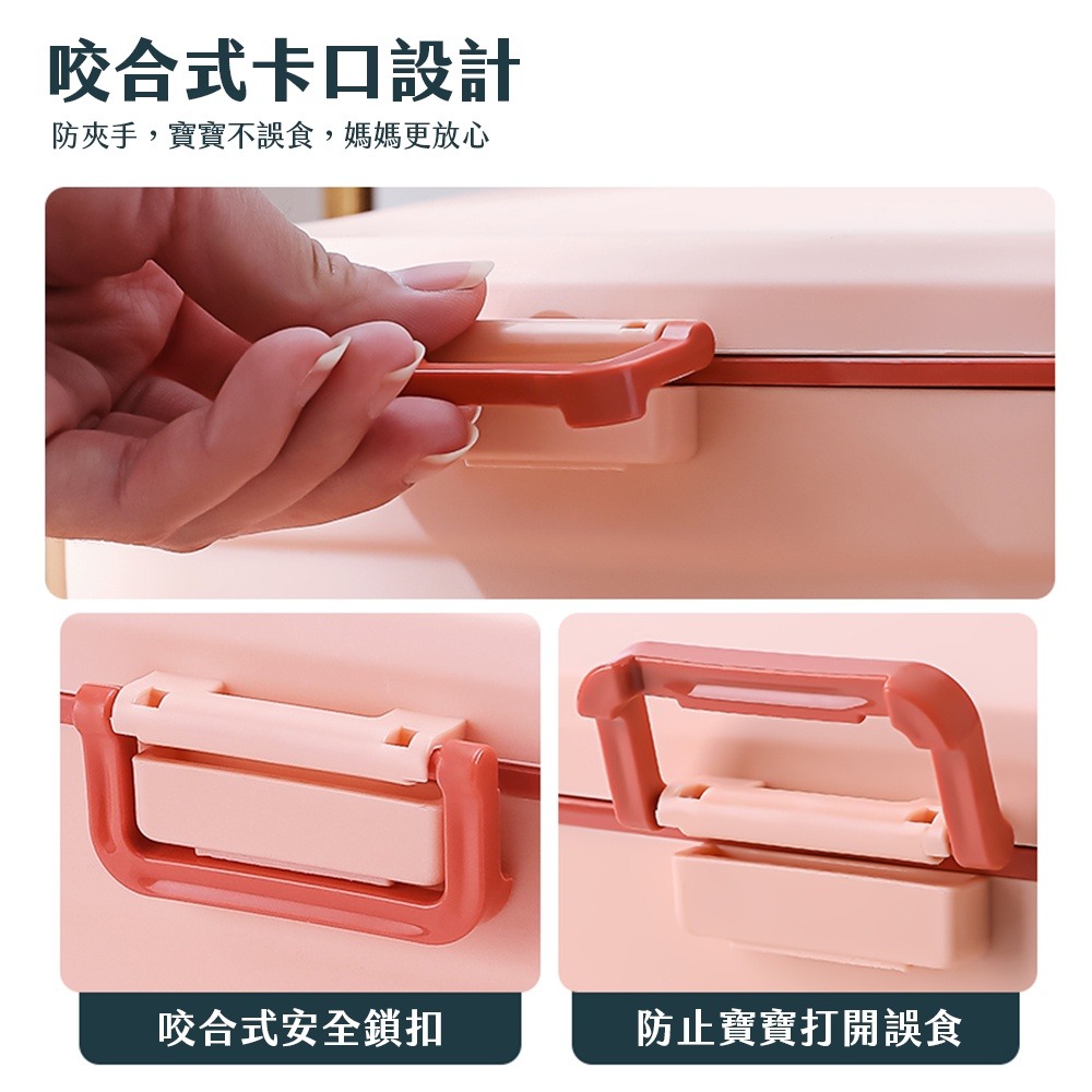 撞色醫藥箱 醫藥箱 急救箱 藥品收納 保健箱 雙層藥箱 保健盒 護理箱 收納箱 藥品收納箱【WS0041】-細節圖2