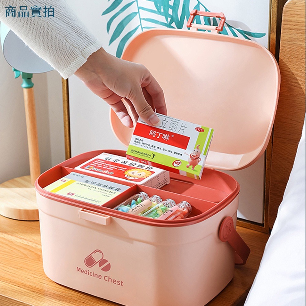 撞色醫藥箱 醫藥箱 急救箱 藥品收納 保健箱 雙層藥箱 保健盒 護理箱 收納箱 藥品收納箱【WS0041】-細節圖5