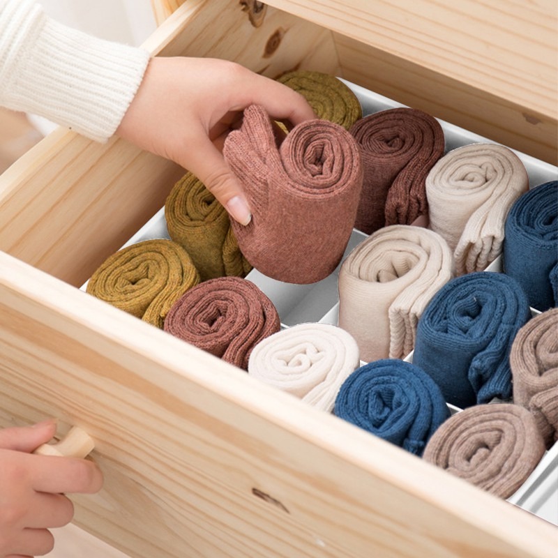 內衣褲襪雜物分隔收納 分格收納盒 內衣內褲襪子收納盒 衣物分隔盒 居家收納整理盒 收納神器 SN0120 SN0204-細節圖7