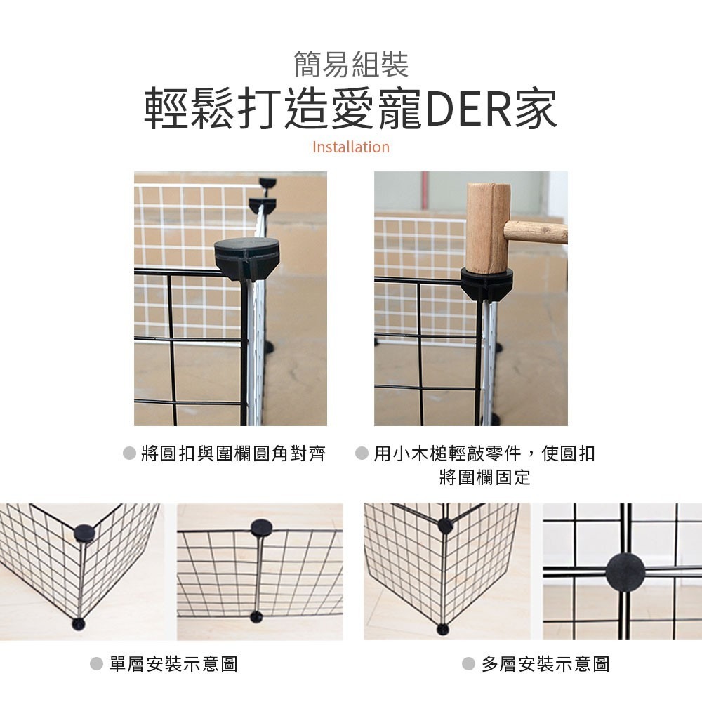 組合柵欄 寵物圍欄 組合式寵物柵欄 鐵網 圍欄 鐵網 寵物圍欄 兔子圍欄 貓籠 狗籠 鳥籠 鐵網片【CW0012】-細節圖5