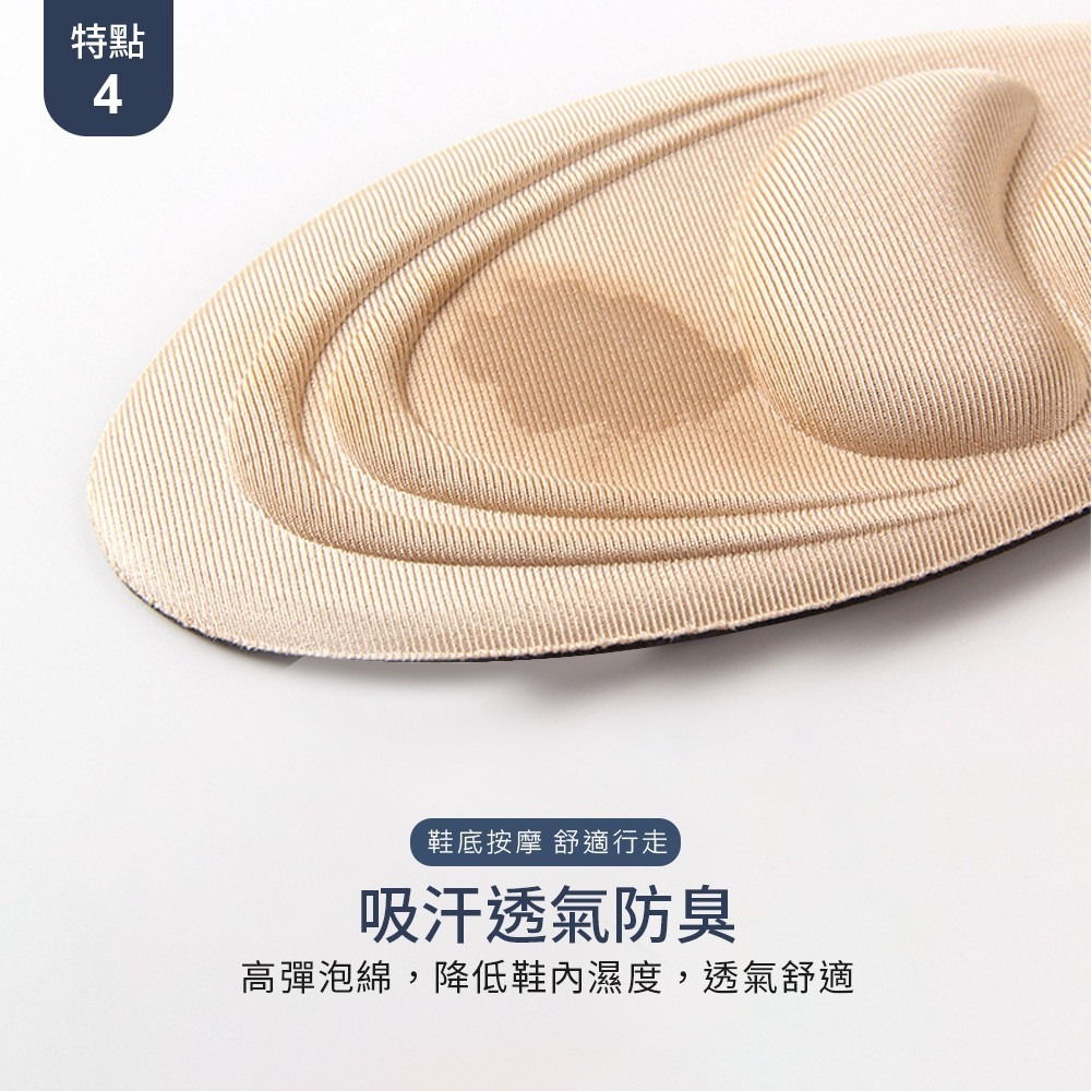 4D立體鞋墊 紓壓鞋墊 減壓鞋墊 按摩鞋墊 記憶鞋墊 足弓減壓 足弓墊 後跟墊 泡棉鞋墊 鞋墊【FS0002】-細節圖3