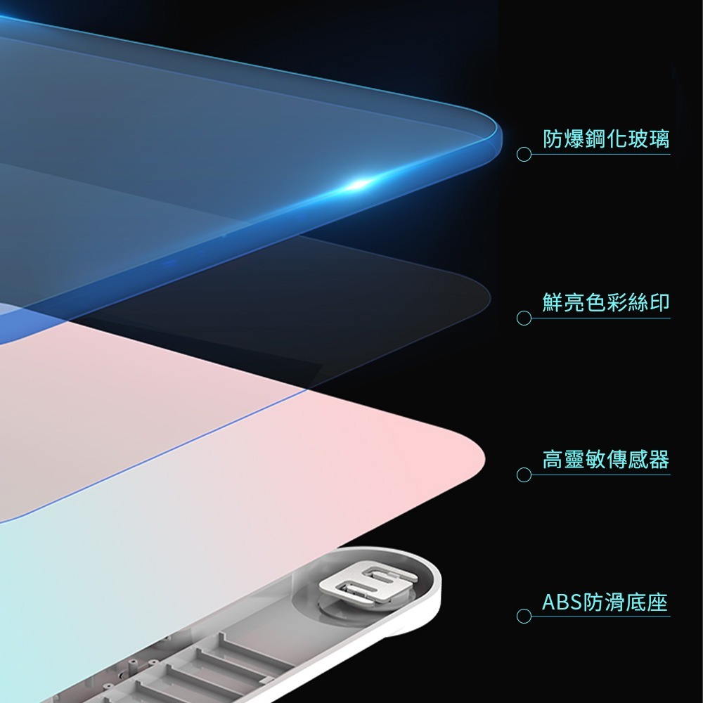 電子體重計 LED螢幕 漸層螢幕 LED體重計 鋼化玻璃 體重計 體重機 量體重 電子秤【DZ0003】-細節圖9