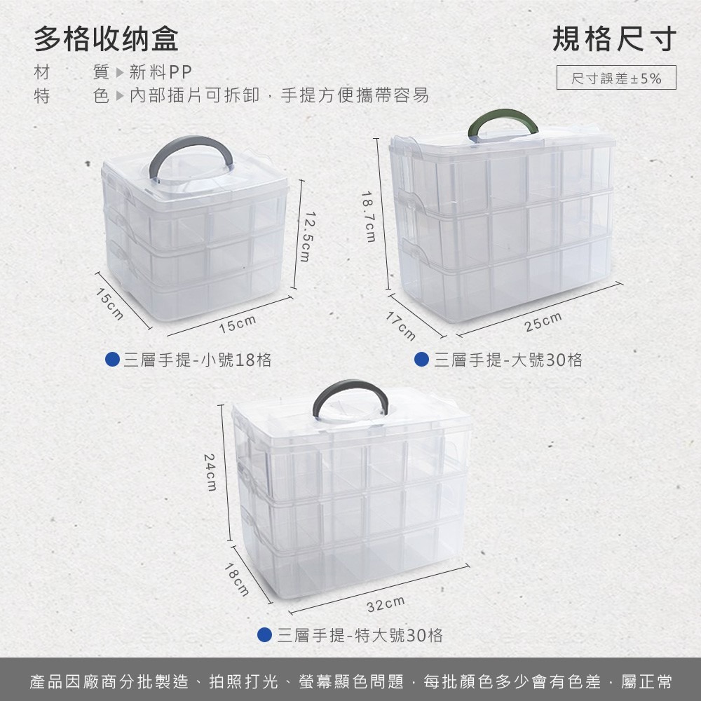 多格收納盒 儲物盒 收納盒 分格 飾品盒 首飾盒 透明盒 材料盒 文具收納 桌上收納 收納【SN0064】-細節圖3