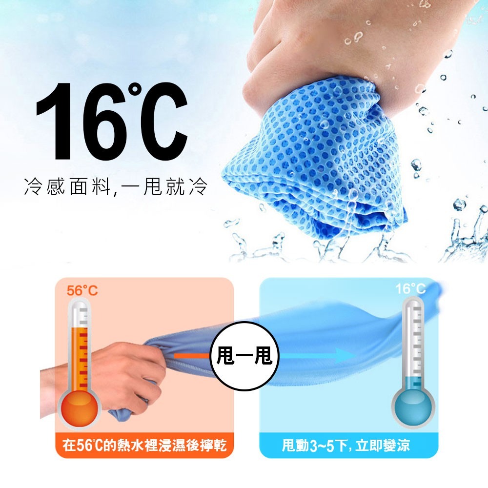 涼感毛巾 涼感運動毛巾 毛巾 運動毛巾 擦汗巾 涼感 降溫 涼爽 夏天必備【YD0005】-細節圖3