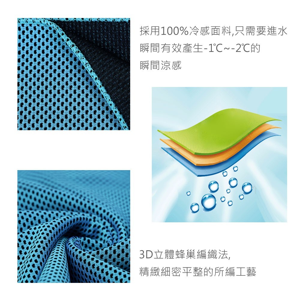 涼感毛巾 涼感運動毛巾 毛巾 運動毛巾 擦汗巾 涼感 降溫 涼爽 夏天必備【YD0005】-細節圖4