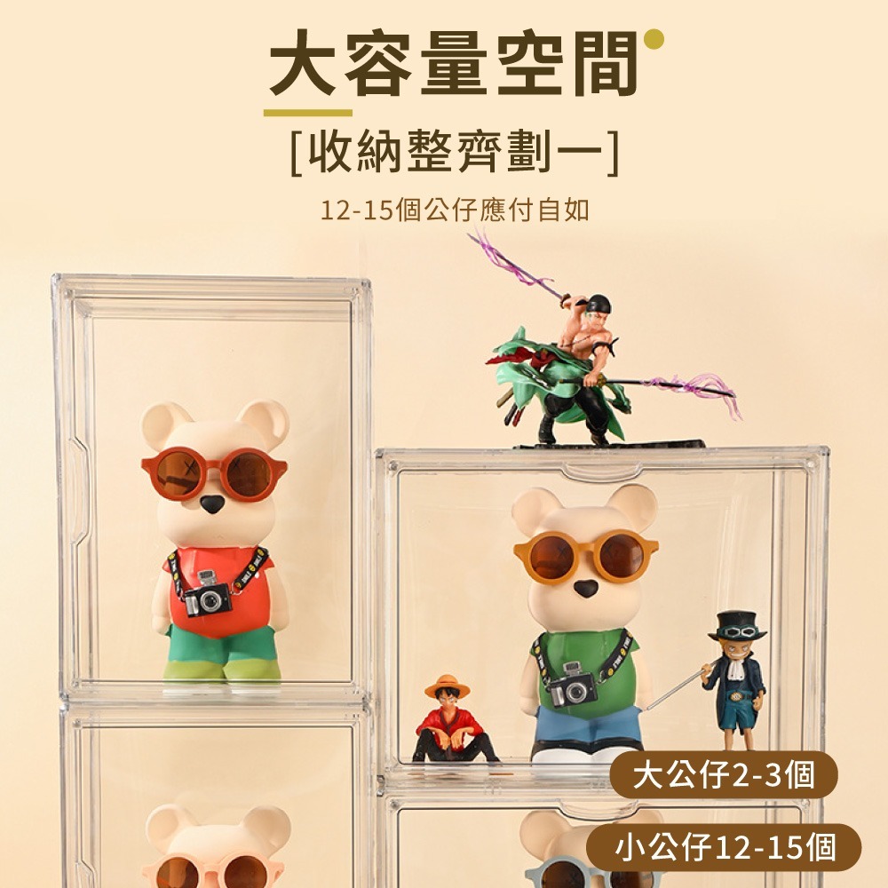 公仔展示盒 泡瑪特400%展示盒 直立公仔收納 labubu展示盒 壓克力展示盒 公仔收納盒 展示盒 SN0881-細節圖2