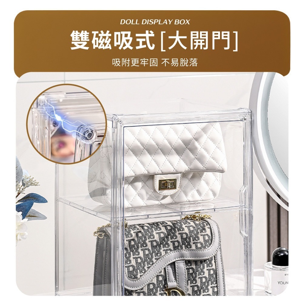 公仔展示盒 泡瑪特400%展示盒 直立公仔收納 labubu展示盒 壓克力展示盒 公仔收納盒 展示盒 SN0881-細節圖4