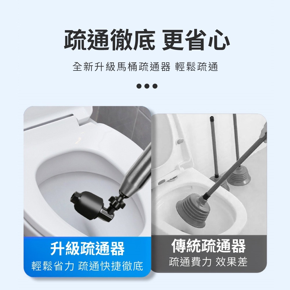 馬桶疏通器 通水管 水管疏通器 馬桶水管疏通 通馬桶 通水管神器 馬桶工具 強力通管器 氣壓式通管器【WY0273】-細節圖5