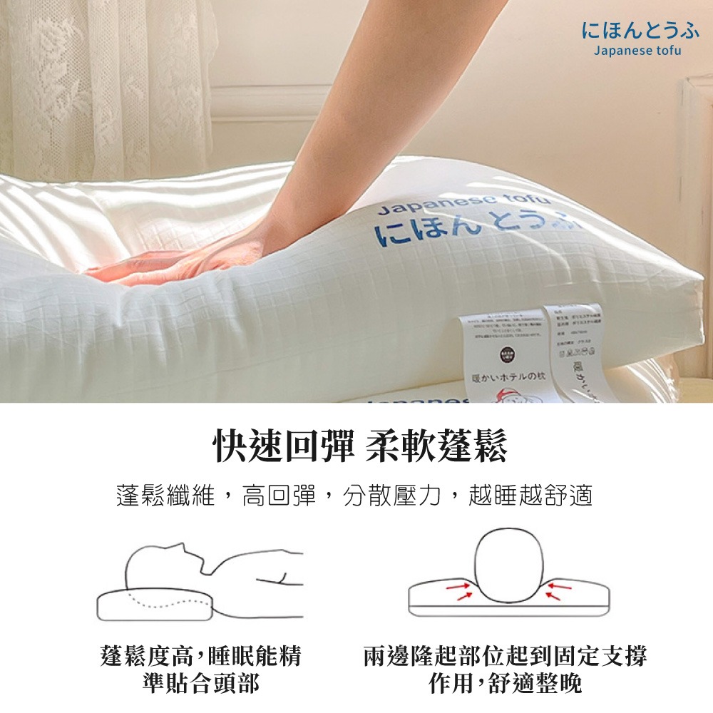超軟單人枕頭 彈枕頭 透氣枕 彈力枕 單人枕頭 豆腐枕 睡眠枕 枕頭 飯店枕頭【JJ0937】-細節圖3