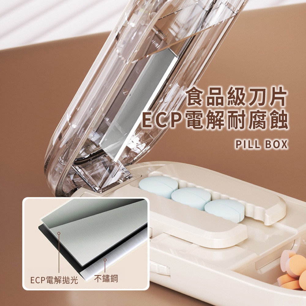 四分之一分藥器 一分二切藥器 藥片分割器便攜 分藥盒 藥丸切割器 分藥器 藥片收納 藥片分割器 切藥器【JJ0939】-細節圖6