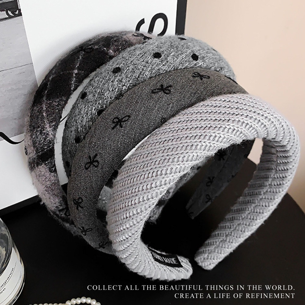 小香風髮箍 髮箍 頭箍  復古髮箍 韓系髮飾 毛呢髮箍 秋冬髮飾 氣質髮箍 小香風髮飾 【MF0142】-細節圖7