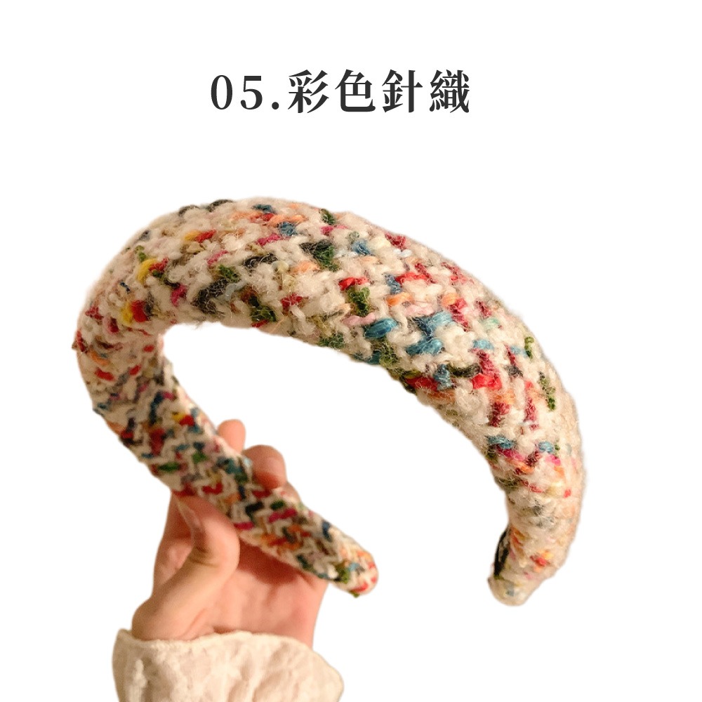 小香風髮箍 髮箍 頭箍  復古髮箍 韓系髮飾 毛呢髮箍 秋冬髮飾 氣質髮箍 小香風髮飾 【MF0142】-規格圖8