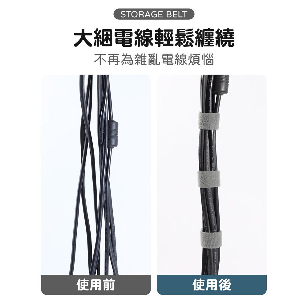 魔鬼氈束線帶 理線帶 束線魔鬼氈 電線收納帶 魔鬼氈捆綁帶 電腦線 充電線整理 重複使用魔鬼氈【JJ0956】-細節圖5