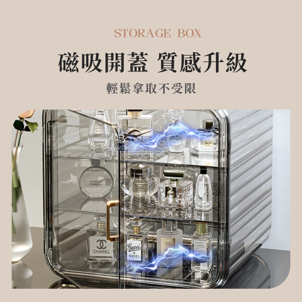 多功能精美收納櫃 收納櫃 化妝品收納盒 公仔收納盒 杯子收納櫃 居家收納 分類收納盒 收納整理箱 廚房收納 桌上收納【S-細節圖2