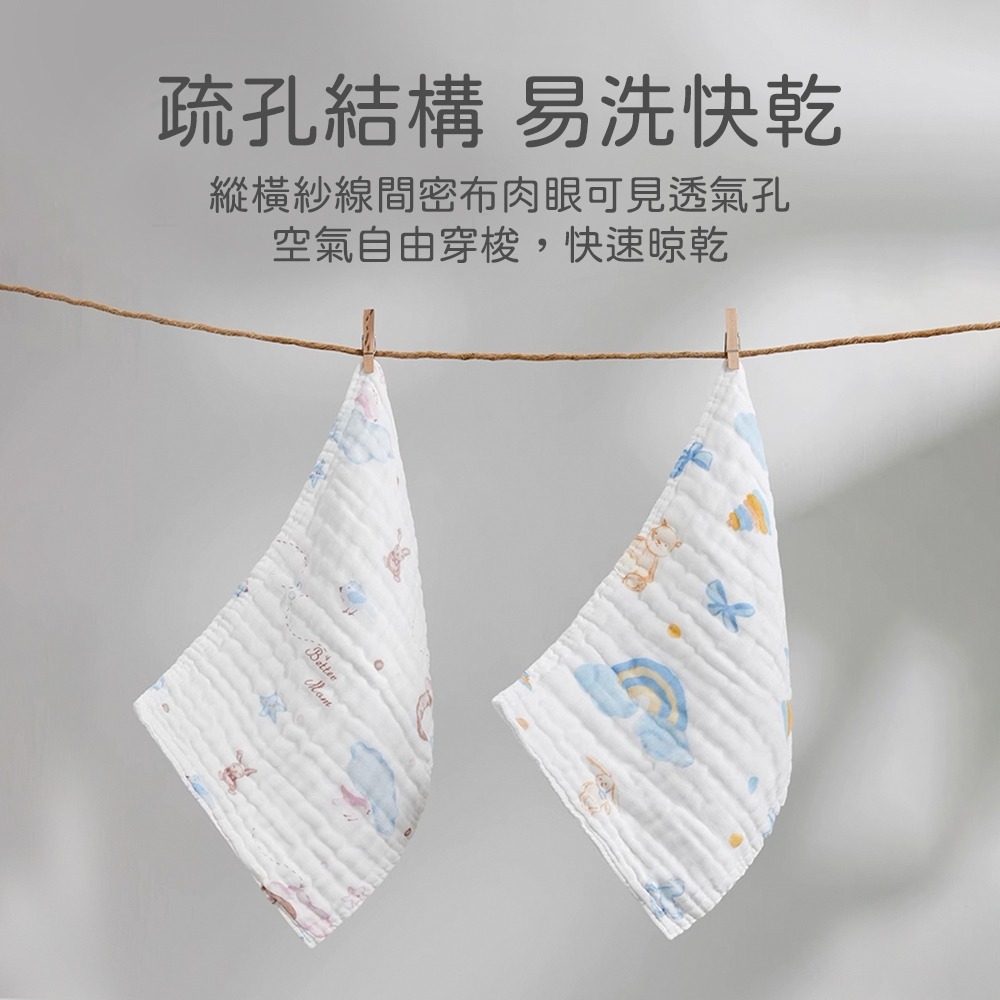 六層紗布巾 紗布包巾 方巾 嬰兒包巾 寶寶包巾 紗布巾 寶寶手帕 寶寶浴巾 口水巾 萬用巾 餵奶巾【LA-JJ0239】-細節圖4