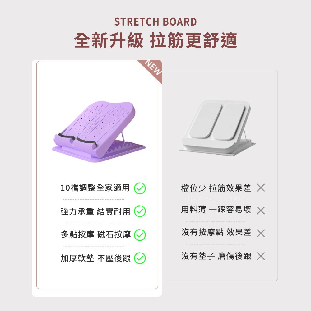 10檔拉筋板 拉筋 健身 腳底拉筋 小腿拉筋 拉腳筋板 健身 伸展板 拉經板 腳底拉筋板 拉腳筋【YD0076】-細節圖6