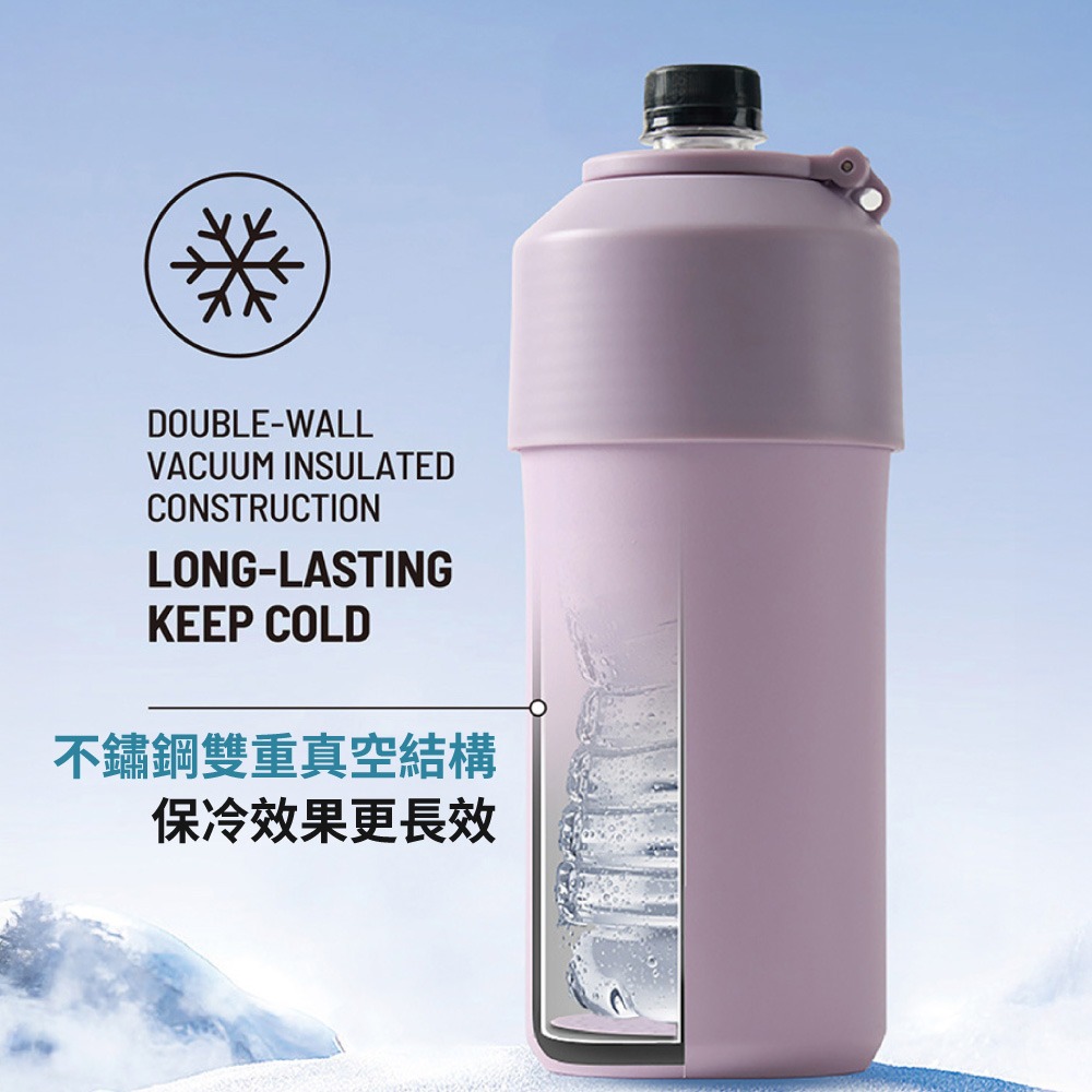 寶特瓶保冷瓶 泰碩 保冷水壺 保特瓶保溫 保冰保冷 冰飲保冷杯 隨行杯 手搖杯 環保杯 飲料瓶保冷【CC0659】-細節圖2