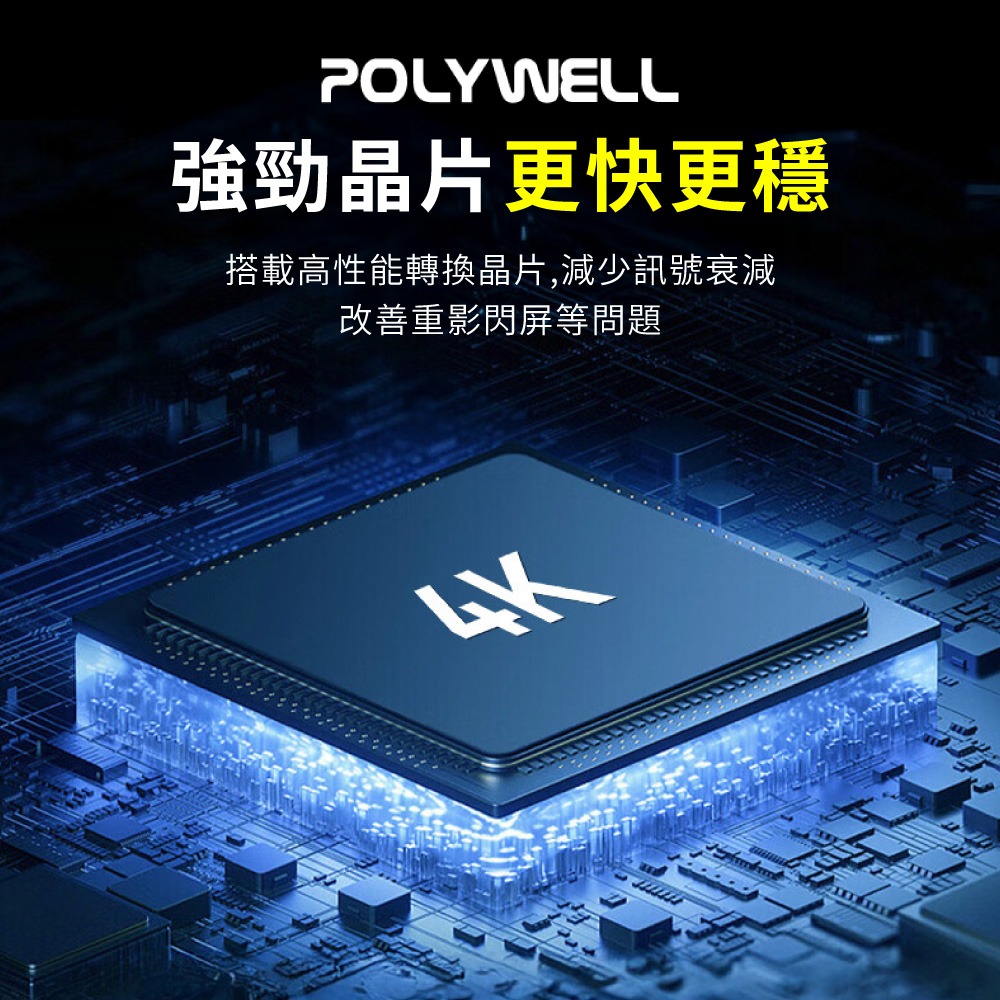 POLYWELL Type-C轉HDMI 4K 影音傳輸線 轉接線 鋁合金 帶編織 筆電投影線【DZ0245】-細節圖3