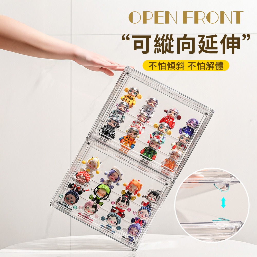 透明公仔展示櫃 公仔收納盒 泡泡瑪特收納 盲盒收納 模型展示 透明收藏盒 包包展示盒 展示盒 收納盒【SN0960】-細節圖5