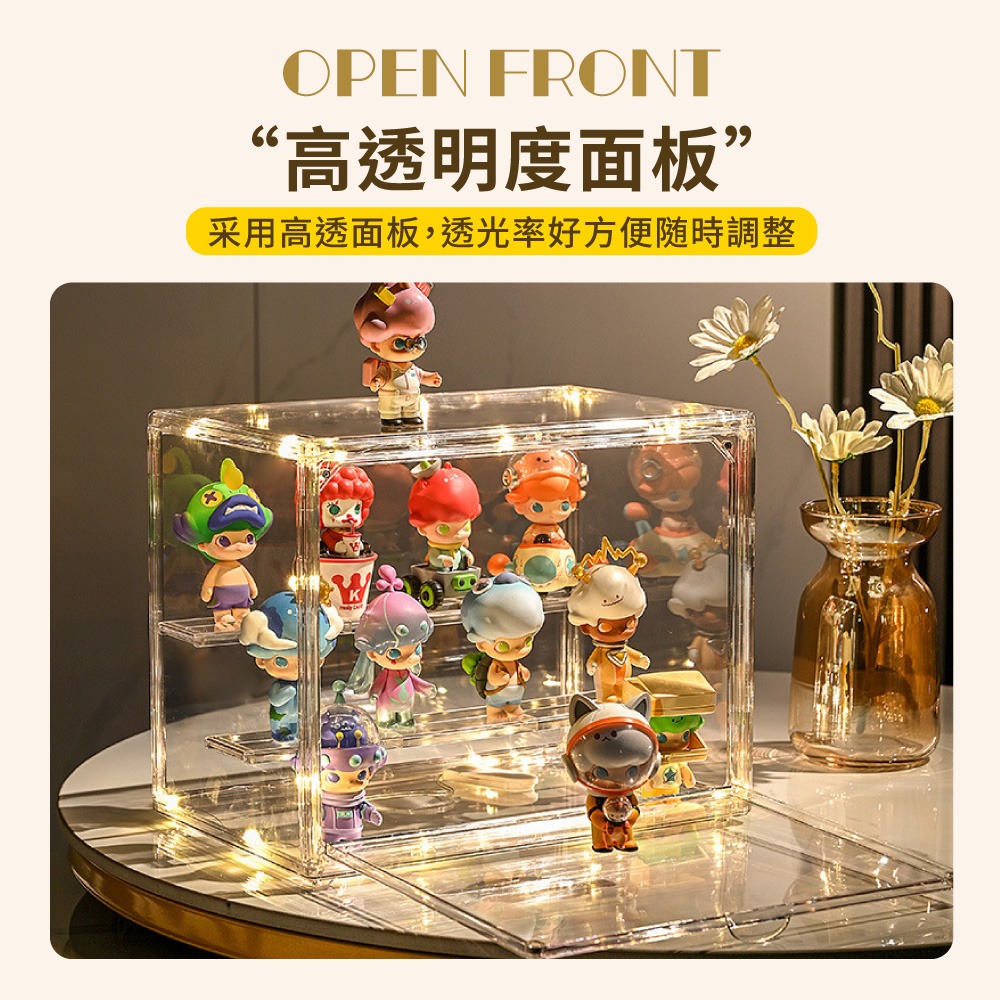透明公仔展示櫃 公仔收納盒 泡泡瑪特收納 盲盒收納 模型展示 透明收藏盒 包包展示盒 展示盒 收納盒【SN0960】-細節圖7