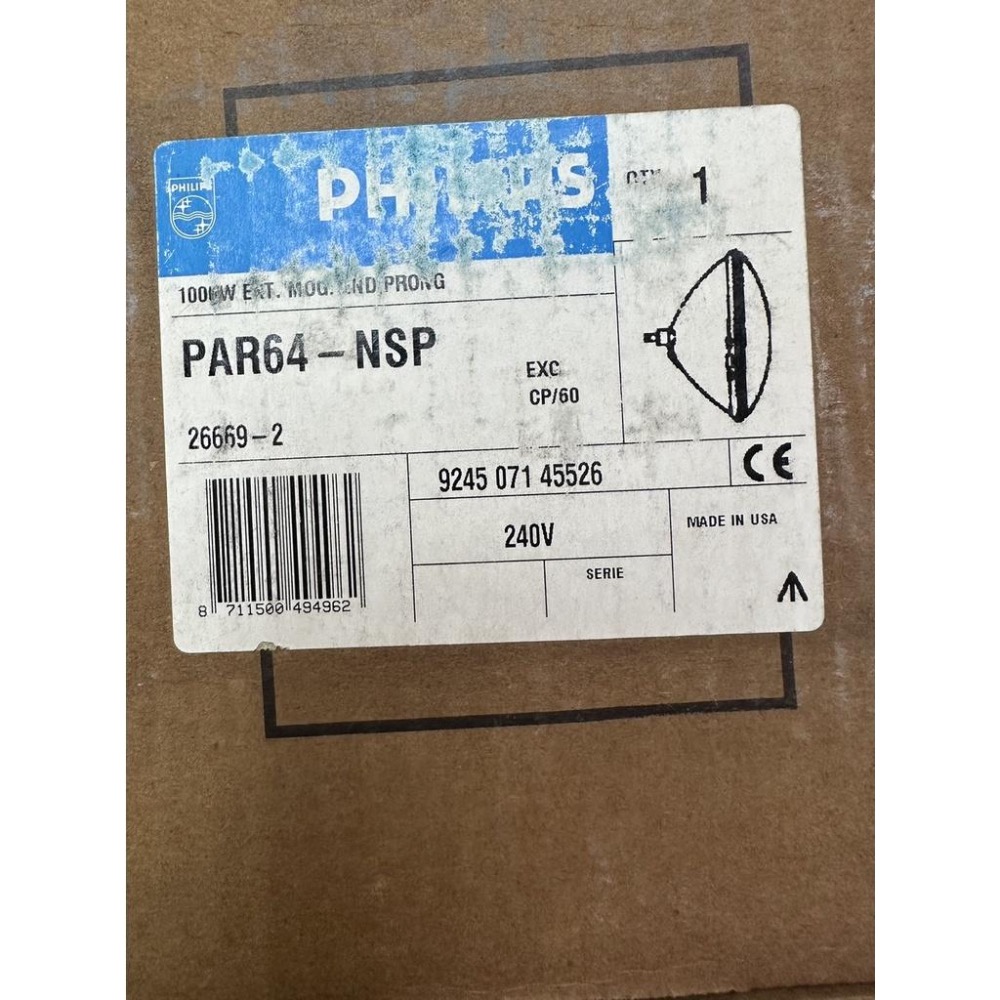 飛利浦PAR 64 220V 1000W 舞台燈泡-細節圖4