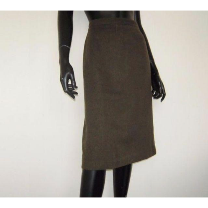 【植日生】全新專櫃Theme毛料一片式及膝裙(墨綠)-細節圖2