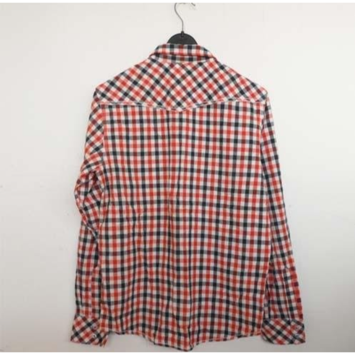 【植日生】古著經典配色格紋長袖襯衫-細節圖3