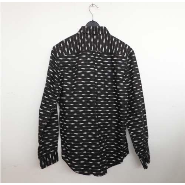 【植日生】古著滿版畫風長袖襯衫-細節圖3