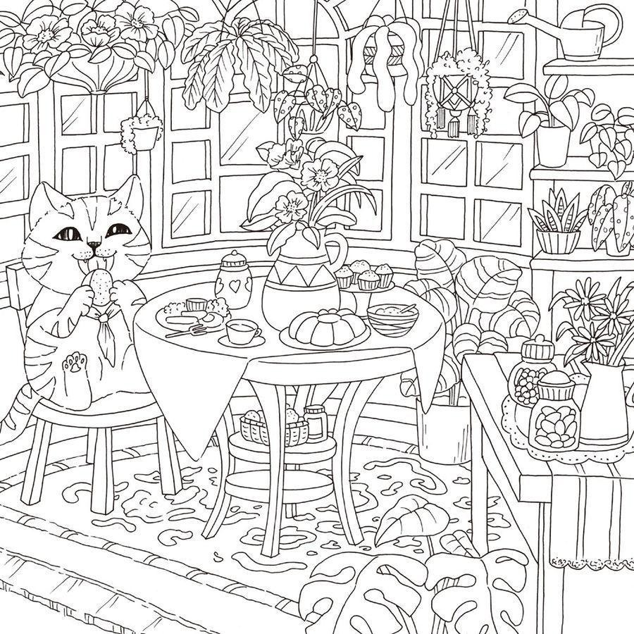 著色書 歡迎光臨貓咪廚房: 異國情調和餐點滿滿的著色書/ 親愛的波比狗: 有美味食譜&數獨的著色書  /     本書特色】  ＊是著色本也是繪本，上色完成後就是獨一無二的專屬私藏書。-細節圖5