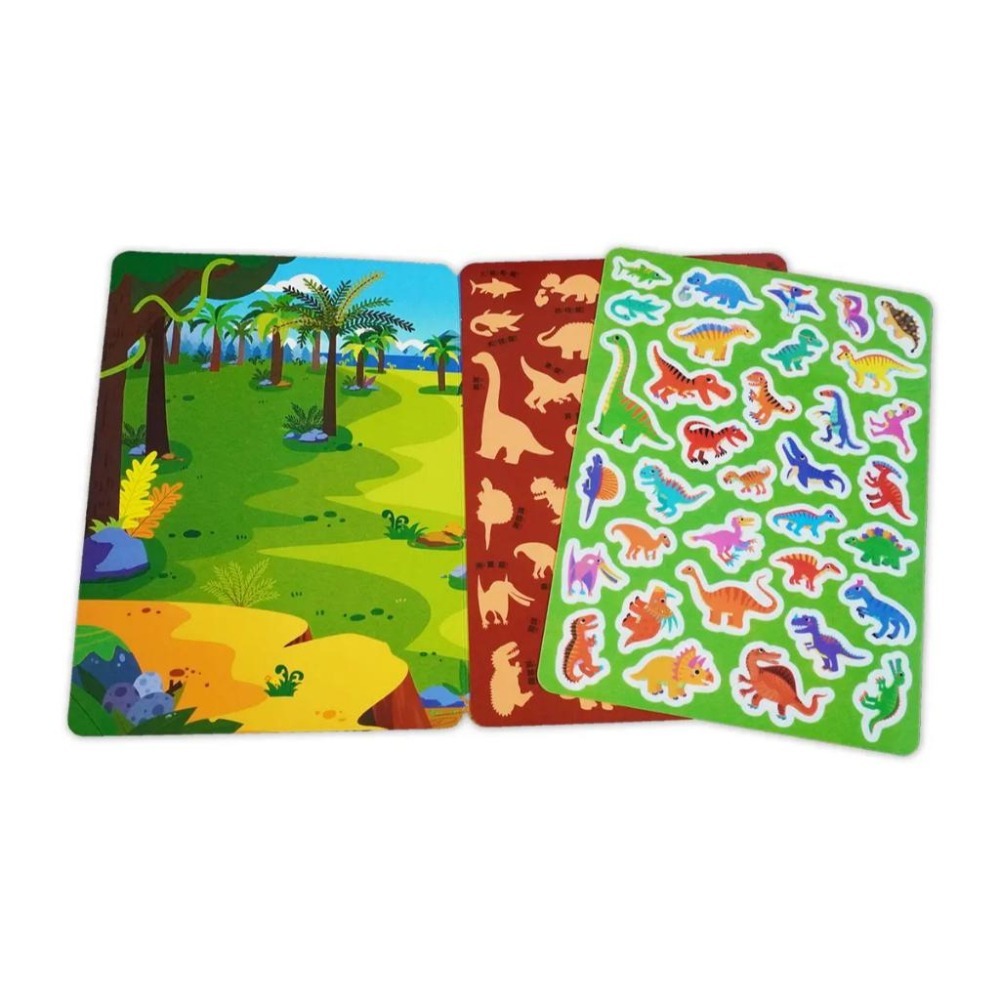 【親子家庭】創意好玩大場景果凍貼紙書 宇宙探險／公主變裝／海底世界／動物樂園 / 恐龍王國 / 交通工具 / 京采 黏貼書 果凍貼 果凍貼★可水洗，光滑的物體均可重複貼-細節圖3