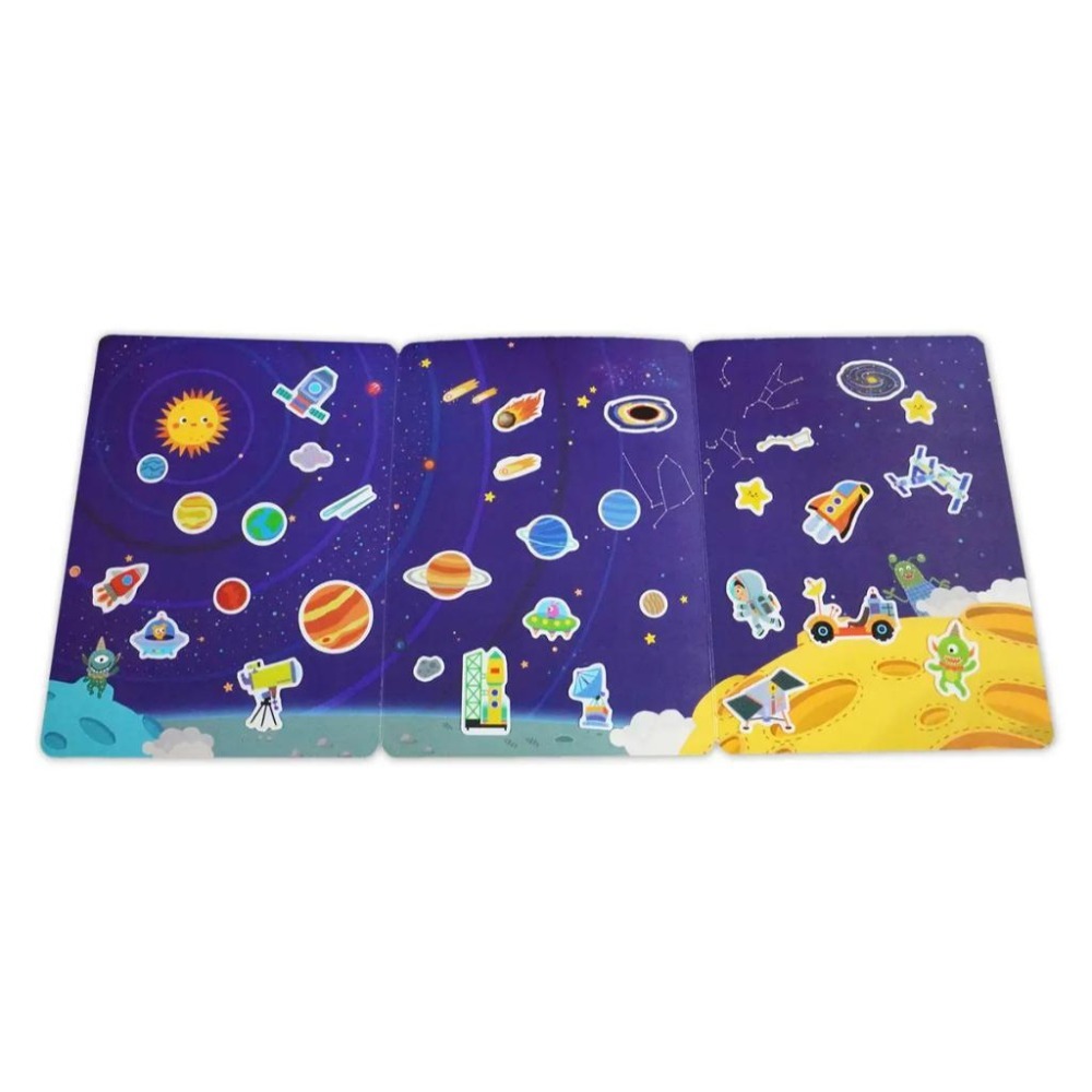 【親子家庭】創意好玩大場景果凍貼紙書 宇宙探險／公主變裝／海底世界／動物樂園 / 恐龍王國 / 交通工具 / 京采 黏貼書 果凍貼 果凍貼★可水洗，光滑的物體均可重複貼-細節圖5