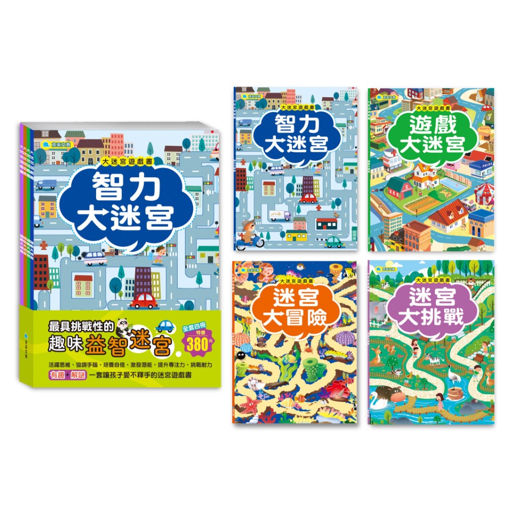大迷宮遊戲書套書(全套四冊) 迷宮是孩子最喜歡的遊戲形式之一,不同難度係數的迷宮遊戲，你準備好來挑戰了嗎？ 智力大迷宮 /遊戲大迷宮/迷宮大冒險/迷宮大挑戰/親子家庭-規格圖9
