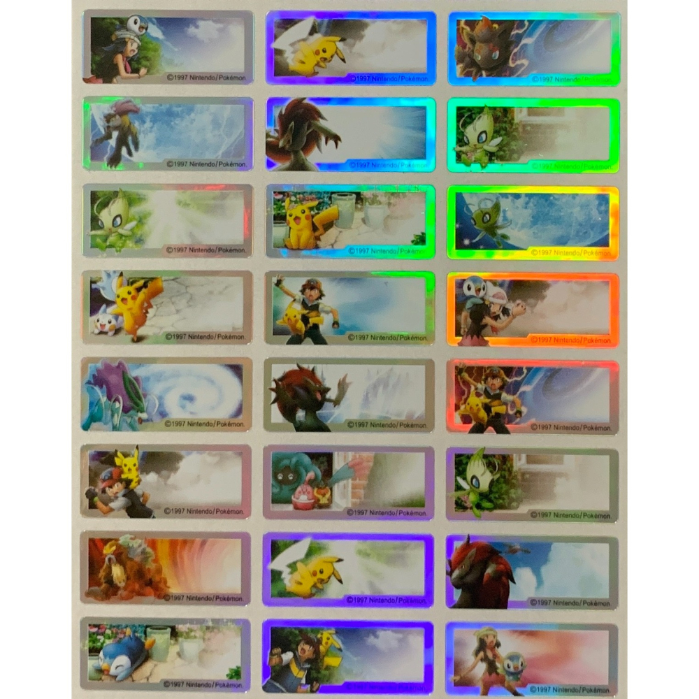 [現貨-快速出貨]神奇寶貝姓名貼3x1.3cm-165張貼紙 寶可夢 皮卡丘 正版授權 開學必備 防水貼紙-細節圖2