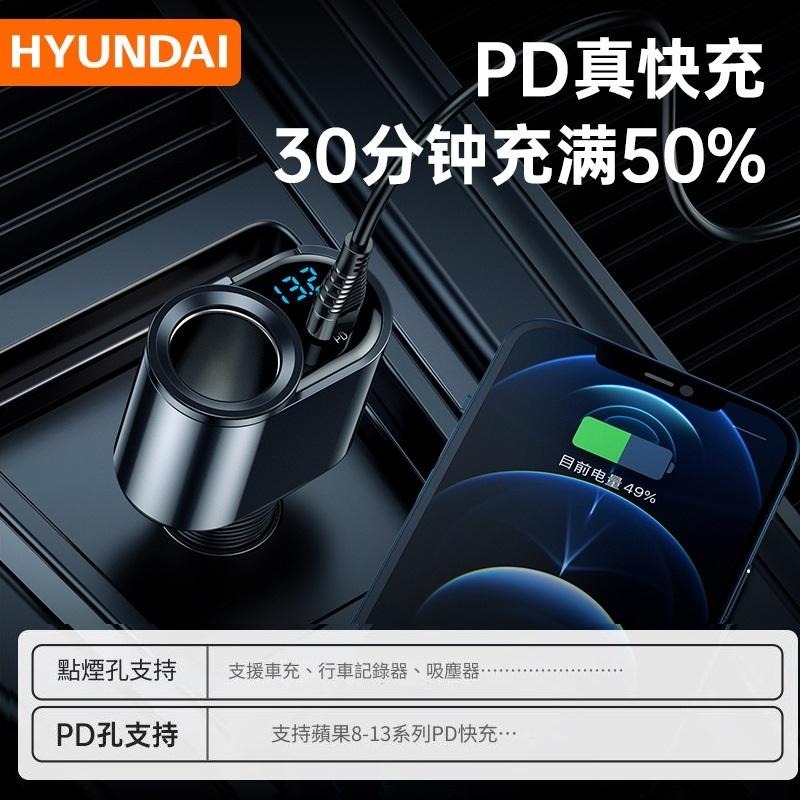 166W大功率快充 點煙孔車充 點煙孔擴充器 USB擴充 汽車手機充電器 蘋果PD快充 USB車充 液晶電壓顯示-細節圖2