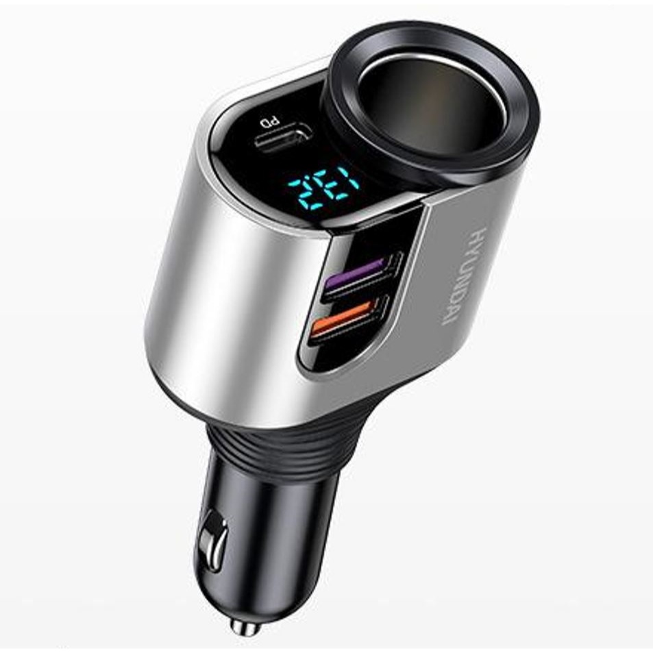 166W大功率快充 點煙孔車充 點煙孔擴充器 USB擴充 汽車手機充電器 蘋果PD快充 USB車充 液晶電壓顯示-規格圖5