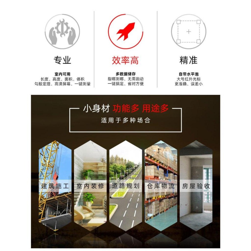 【現貨高清液晶】測距儀口袋型測距儀測量儀紅外線測距儀 雷射測距儀激光測距儀電子測距儀長度高度面積體積測量-細節圖7