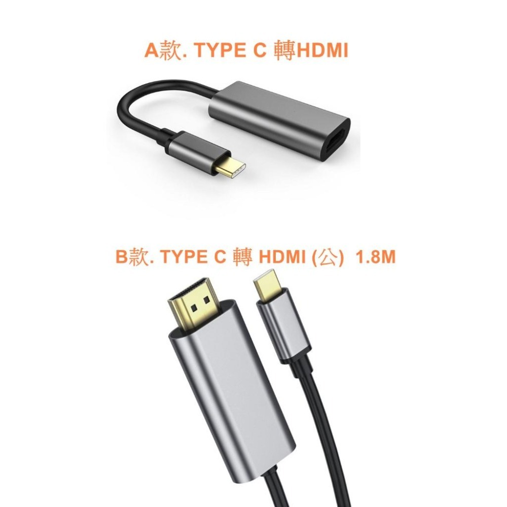 鋁合金 USB 3.1轉Hdmi Type-c轉hdmi Type c to hdmi Type c 轉接頭4K HDR-細節圖8