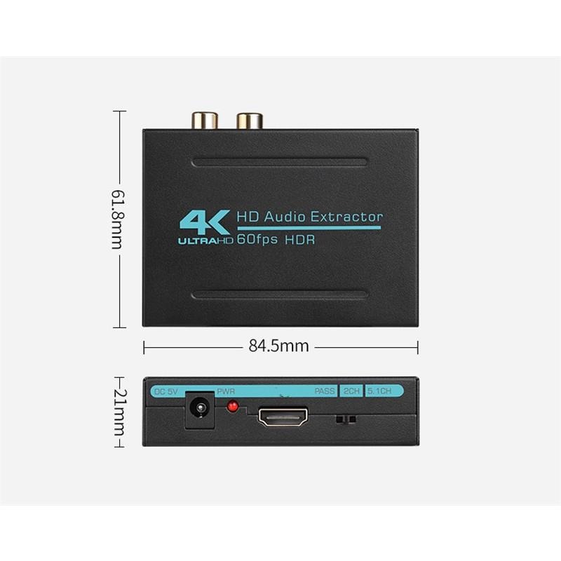 HDMI2.0音頻分離器 HDCP2.2解碼 HDMI to hdmi+光纖+RCA 頻轉換器 xbox ps5音頻分離-細節圖8