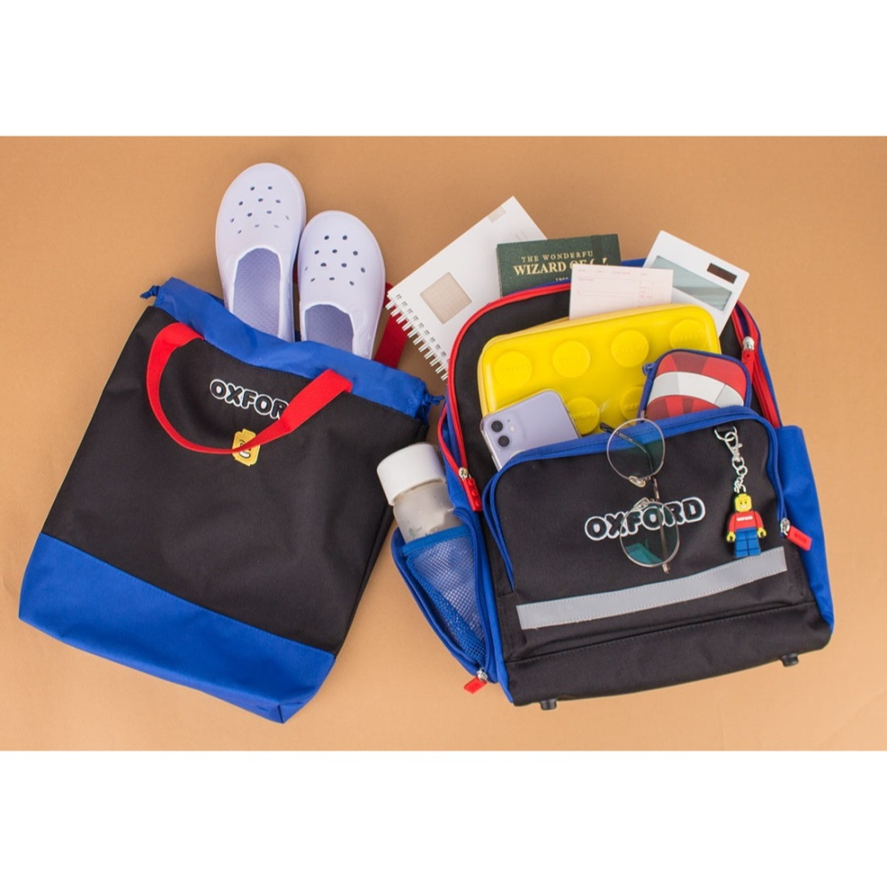 代購 韓國空運 韓國 winghouse 兒童OXFORD積木減壓透氣護脊輕量背包書包套組-細節圖3