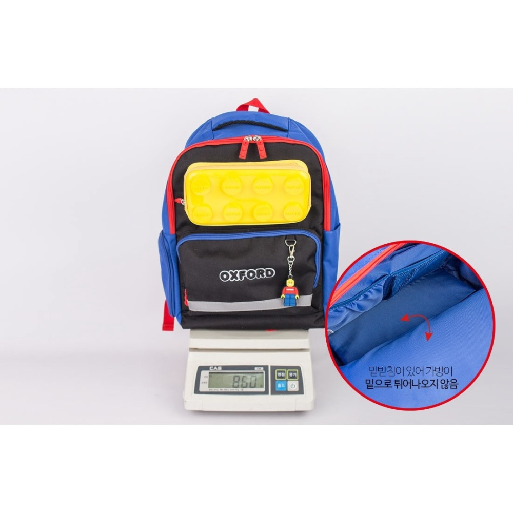 代購 韓國空運 韓國 winghouse 兒童OXFORD積木減壓透氣護脊輕量背包書包套組-細節圖6