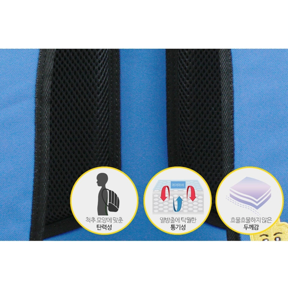 代購 韓國空運 韓國 winghouse 兒童OXFORD積木減壓透氣護脊輕量背包書包套組-細節圖7