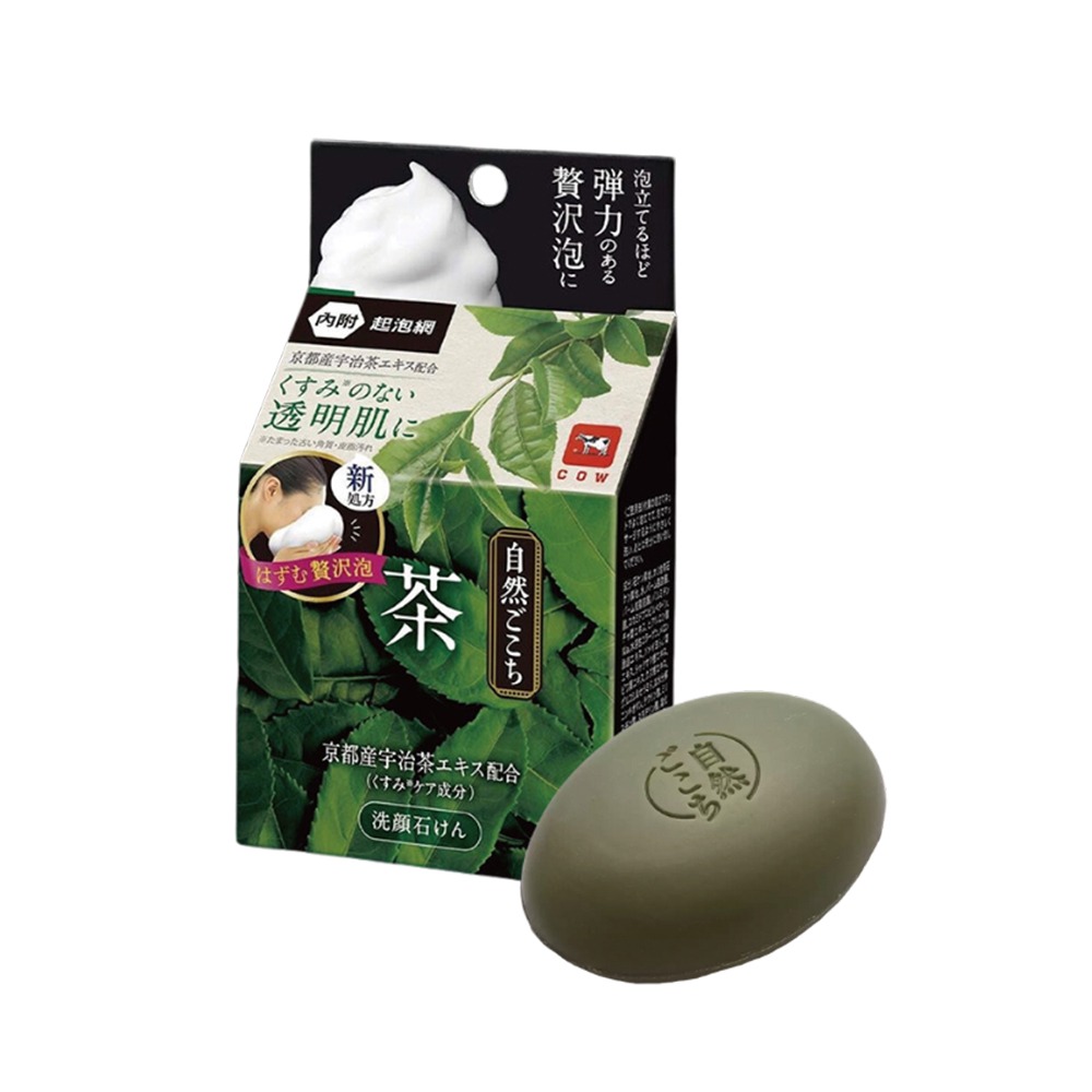 日本百年品牌 綠茶配方牛乳石鹼自然派洗顏皂(80公克X4入) 現貨快出-規格圖1