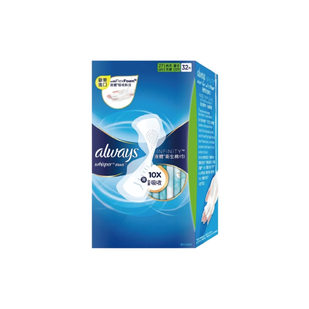 好自在 Whisper 液體衛生棉 大入數 盒裝 日用 24公分X36片/量多日用27公分X32片-規格圖6