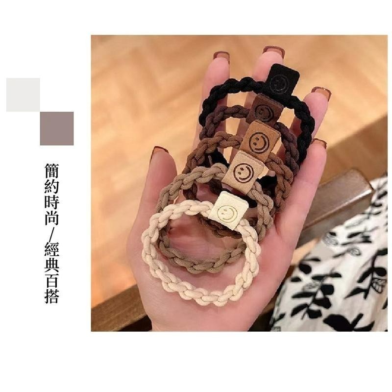 現貨快出 韓版莫蘭迪髮圈5入組  不卡髮 高彈力 加粗耐用不纏髪 基礎款 高級感髮飾 頭飾 皮筋 髮飾 新款麻花辮-細節圖5