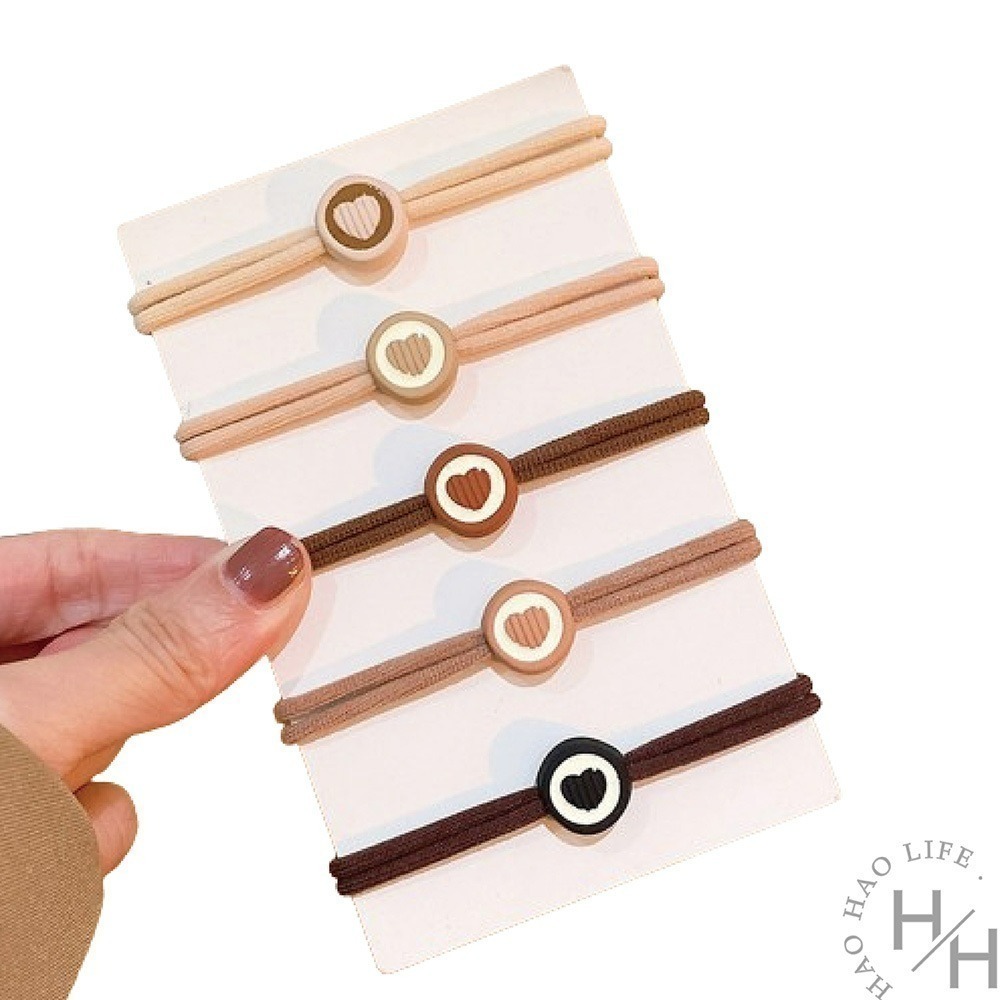 現貨快出 韓版莫蘭迪髮圈5入組  不卡髮 高彈力 加粗耐用不纏髪 基礎款 高級感髮飾 頭飾 皮筋 髮飾 新款麻花辮-規格圖6