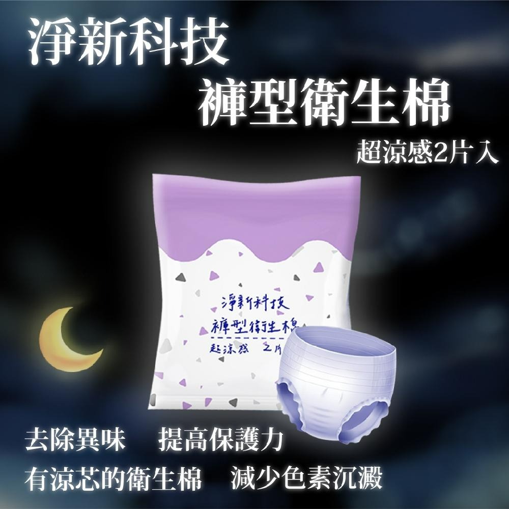 現貨快出 淨新新品 褲型衛生棉 好眠褲 涼感衛生棉 2件入 量大 衛生棉褲 衛生棉 夜用衛生棉 生理褲 拋棄式生理褲-細節圖2