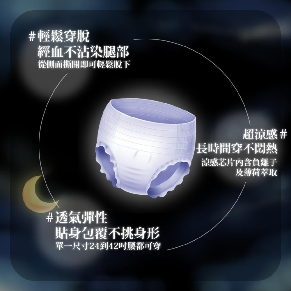 現貨快出 淨新新品 褲型衛生棉 好眠褲 涼感衛生棉 2件入 量大 衛生棉褲 衛生棉 夜用衛生棉 生理褲 拋棄式生理褲-細節圖3