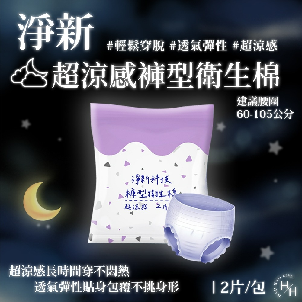 現貨快出 淨新新品 褲型衛生棉 好眠褲 涼感衛生棉 2件入 量大 衛生棉褲 衛生棉 夜用衛生棉 生理褲 拋棄式生理褲-規格圖6