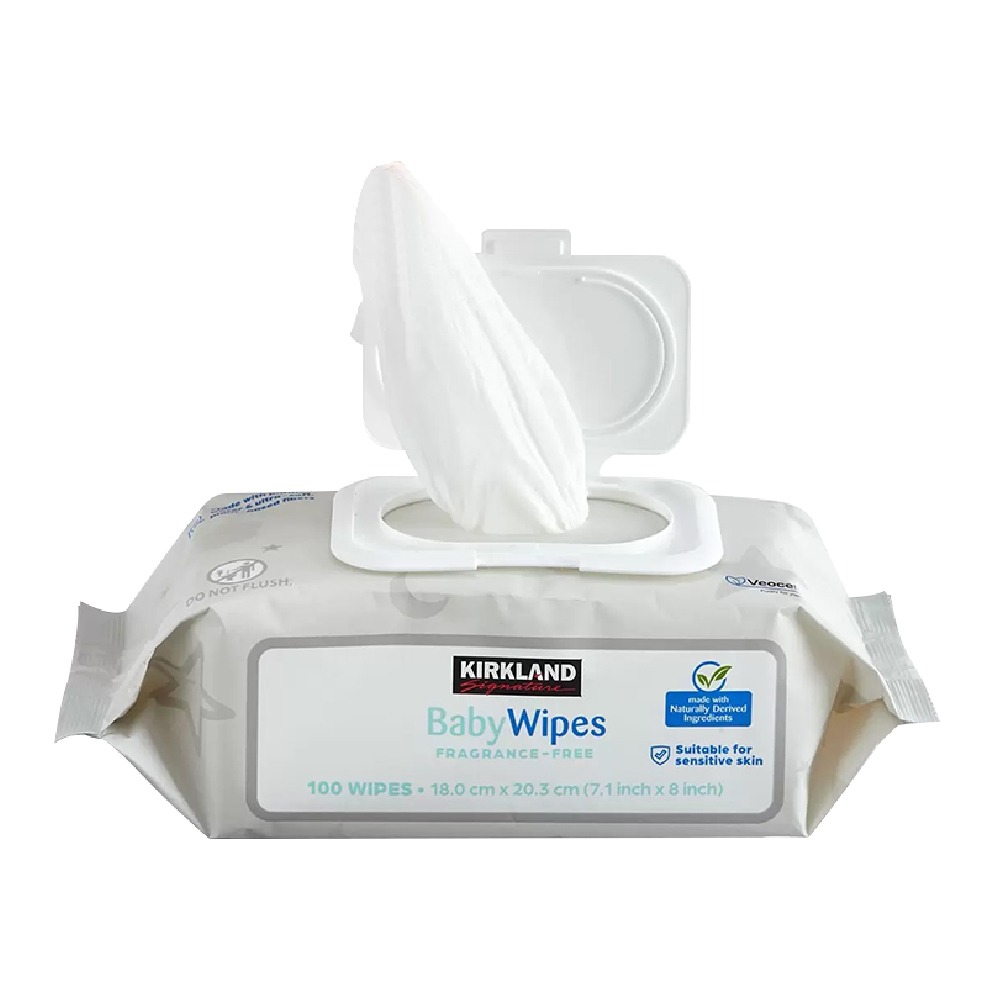 科克蘭 大容量 嬰兒濕巾 柔軟無香精 100張 大容量 掀蓋式 濕紙巾 新生兒禮 Costco 好市多-規格圖7