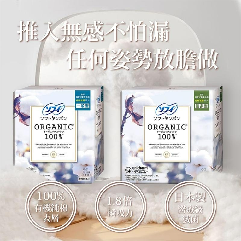 蘇菲 SOFY 導管式衛生棉條 純棉表層 一般型 29入 量多型27入-細節圖2